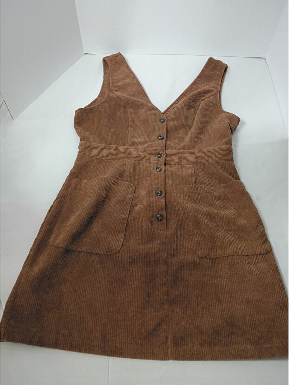 60's 70's Corduroy Mini Dress M